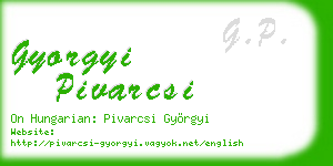 gyorgyi pivarcsi business card